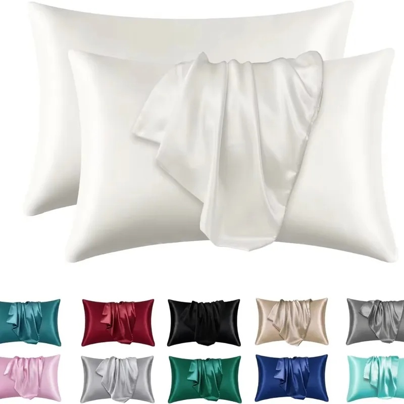 Satin Pillowcase Silk - 1/2 Stück Satin-Seidenkissenbezug für Haar und