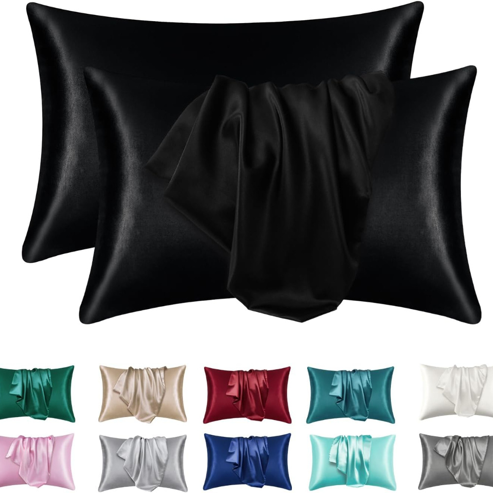 Satin Pillowcase Silk - 1/2 Stück Satin-Seidenkissenbezug für Haar und