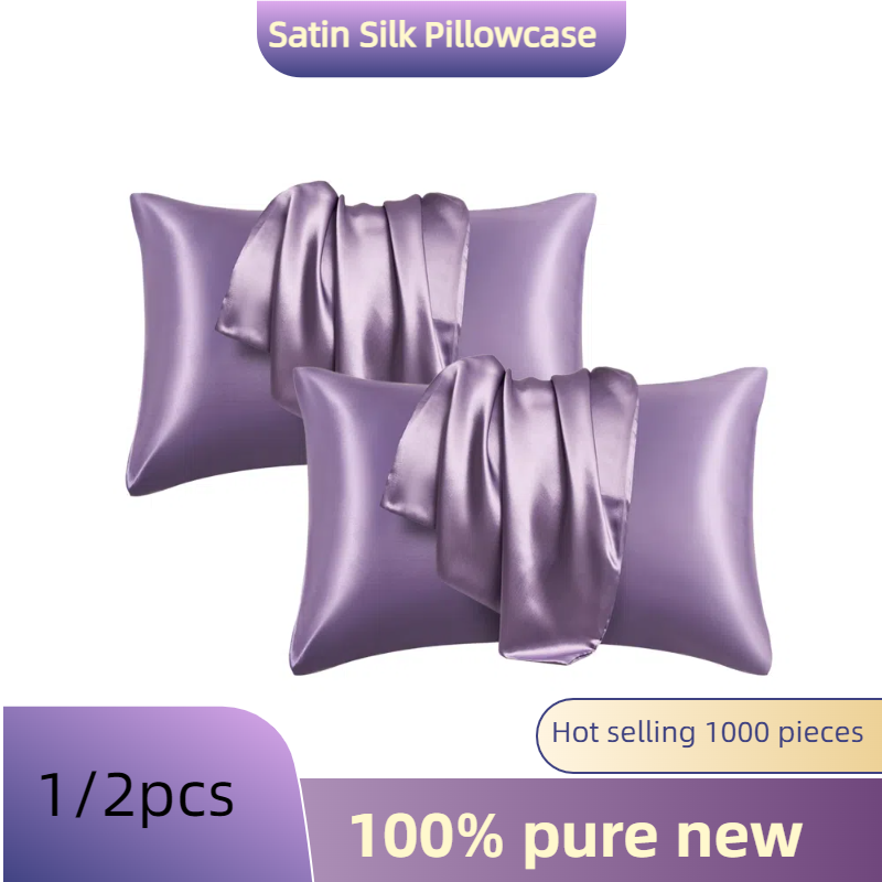 Satin Pillowcase Silk - 1/2 Stück Satin-Seidenkissenbezug für Haar und