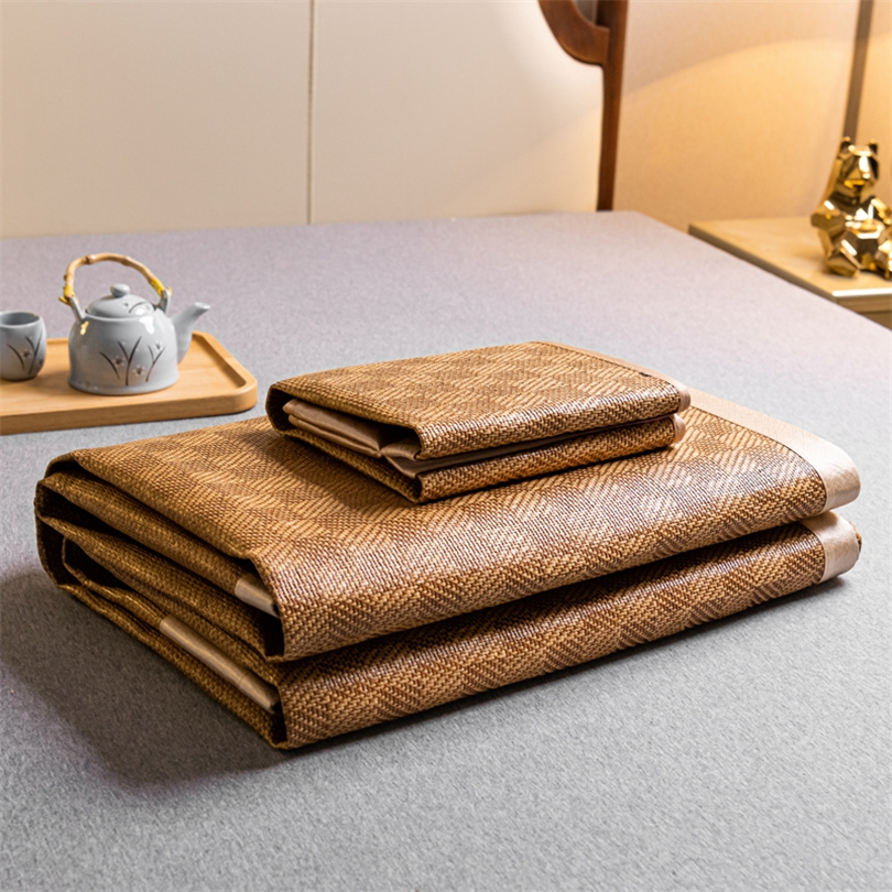 Satin Pillowcase Silk - Kühlmatte aus Bambus, Sommermatte und Kissenbezug,
