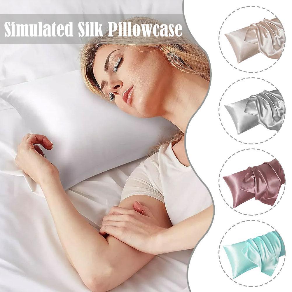 Satin Pillowcase Silk - Luxuriöser Satin-Kissenbezug für Haarhaut, Seidensatin-Kissenbezug, 51