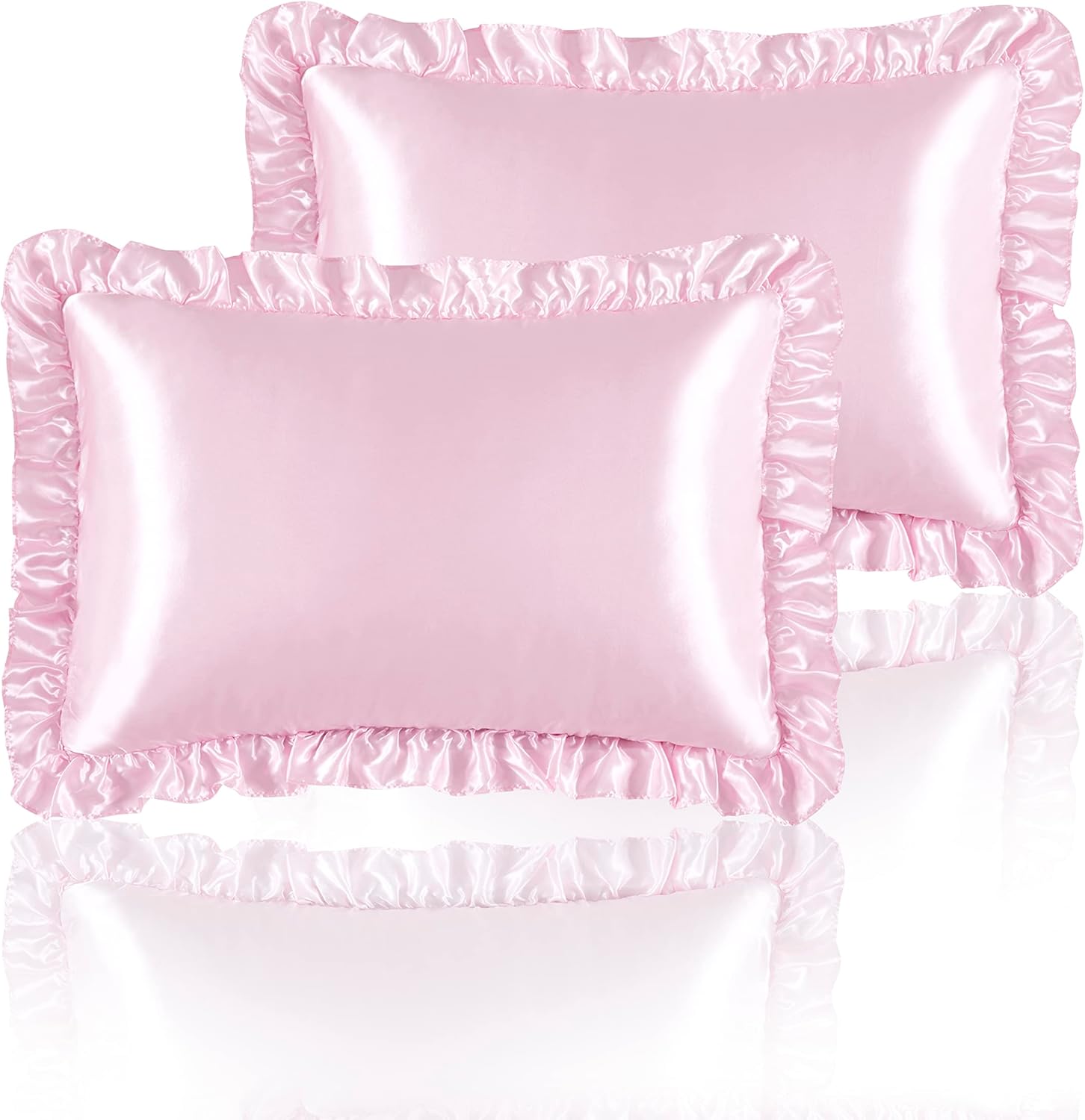 2 Stück Satin-Rüschenkissenbez – Satin Pillowcase Silk Bewertung und Preis