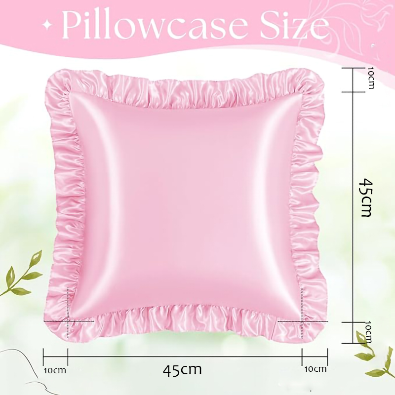 2 Stück Satin-Rüschenkissenbez – Satin Pillowcase Silk Bewertung und Preis