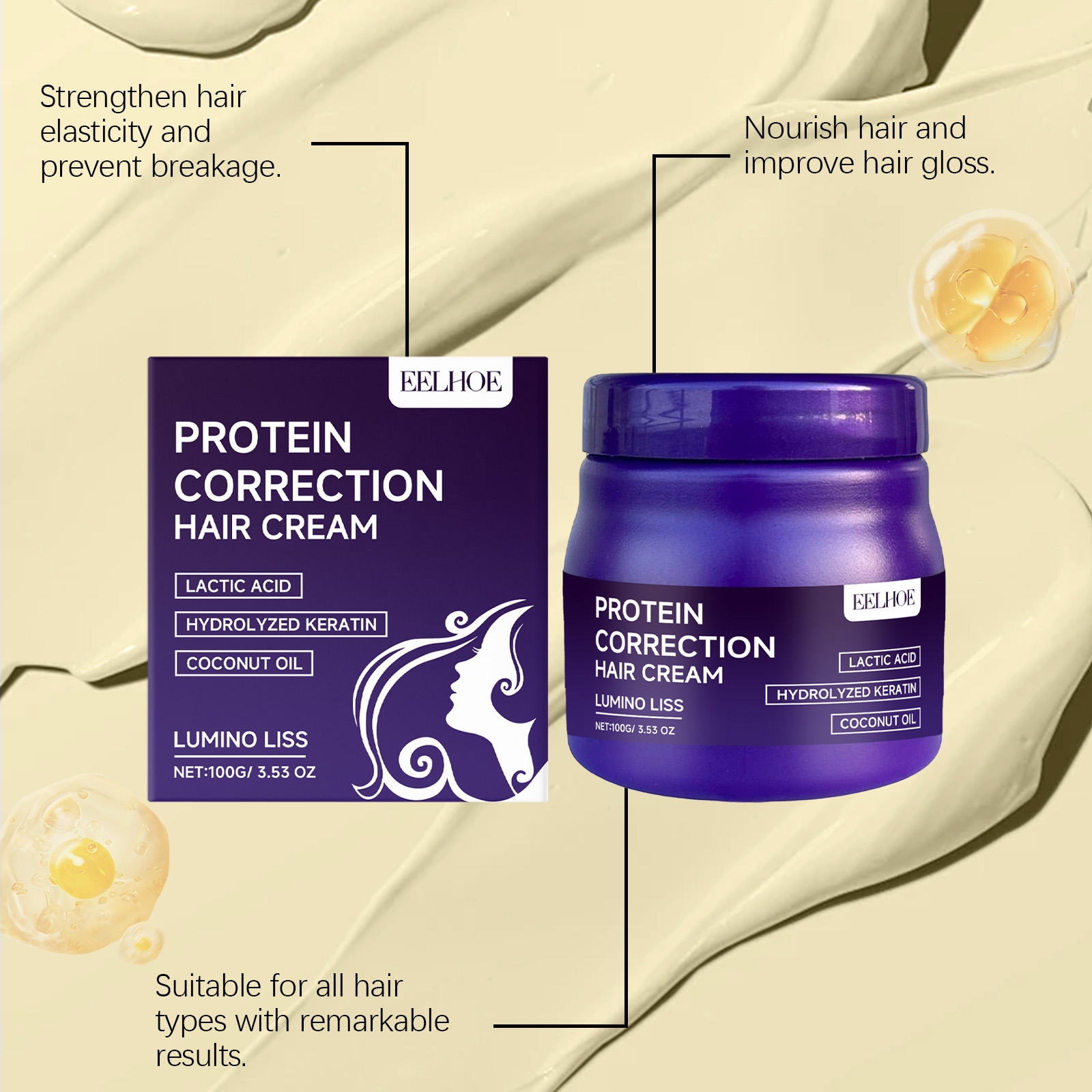 Protein-Haarglättungscreme mit – Hair Care Keratin Bewertung und Preis